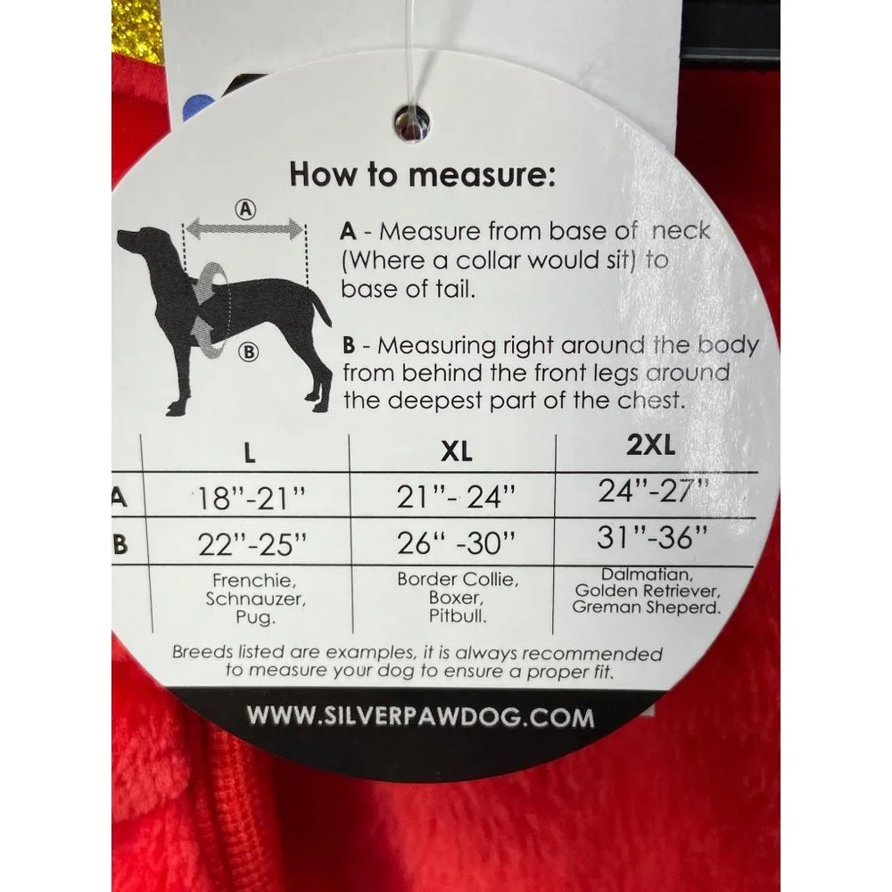 Silverpooch Pet Apparel Christmas Dog Pajamas Pjs Clothes Red‎ Size Small